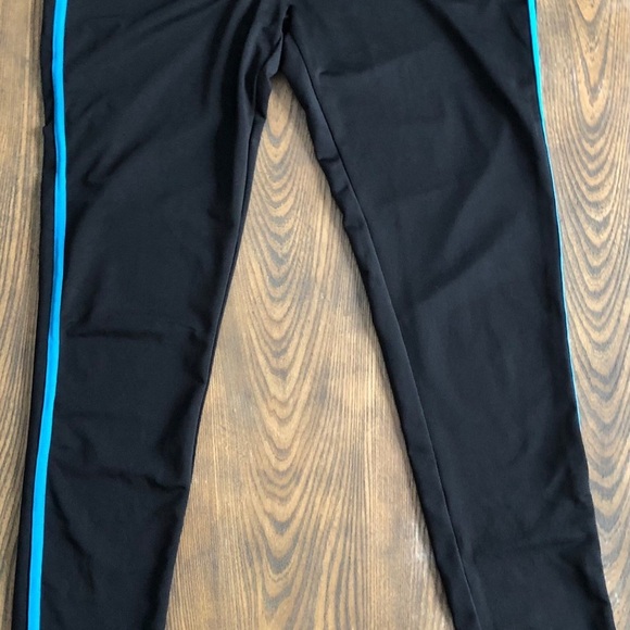 🎄 Guilty tights black  with blue stripes SZ L - Picture 1 of 6